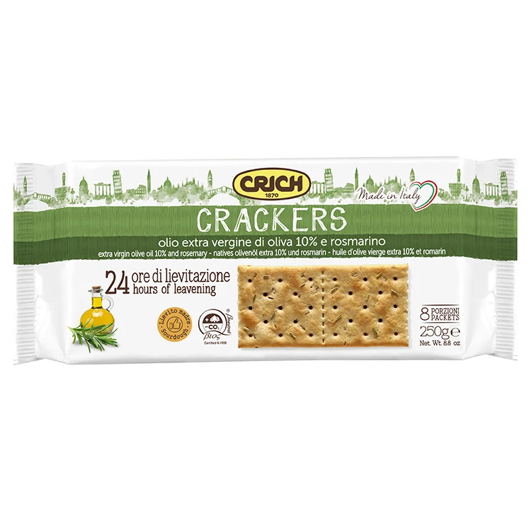 Cracker with extra virgin olive oil and rosemary 250 g Crich