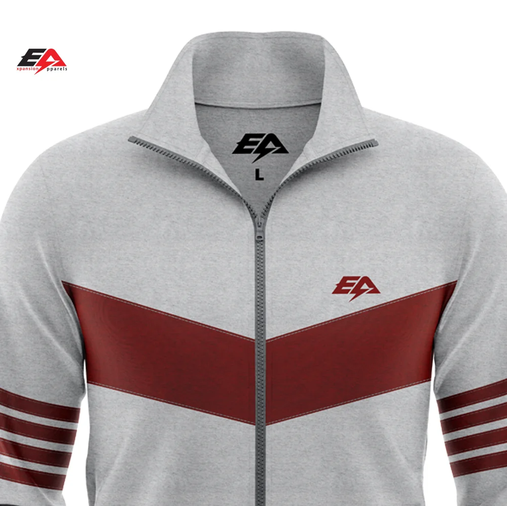 Мужская Спортивная одежда на заказ хлопковая молнии из двух предметов узкие спортивные штаны для футбола и бега тренировочные с рубашкой