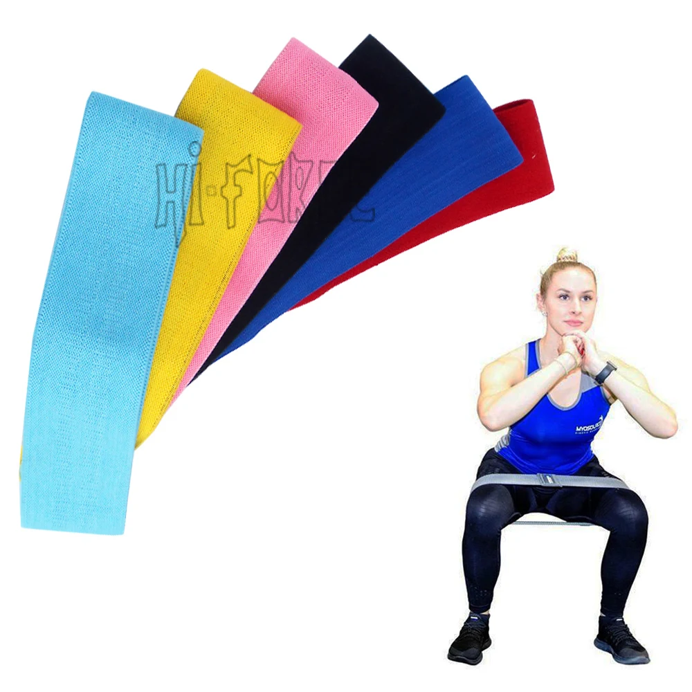 Wholesale Unisex Elastic Fitness Loop Bands Custom Logo Gym Yoga Sport Workout Set Leg Butt Booty Hip Resistance Home Use