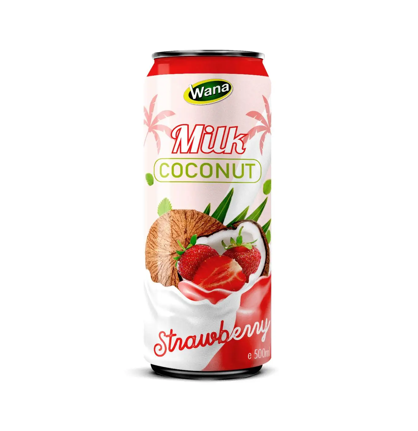 500ml High Quality Coconut Milk with Natural Strawberry Flavor
