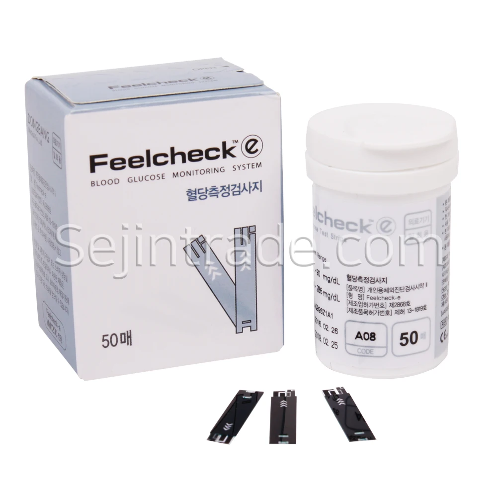 Feelcheck Blood Glucos Monitoring System Blood Sugar Meter Test Machine Automatic Code Korea 300 Test Results 5 Second Class III