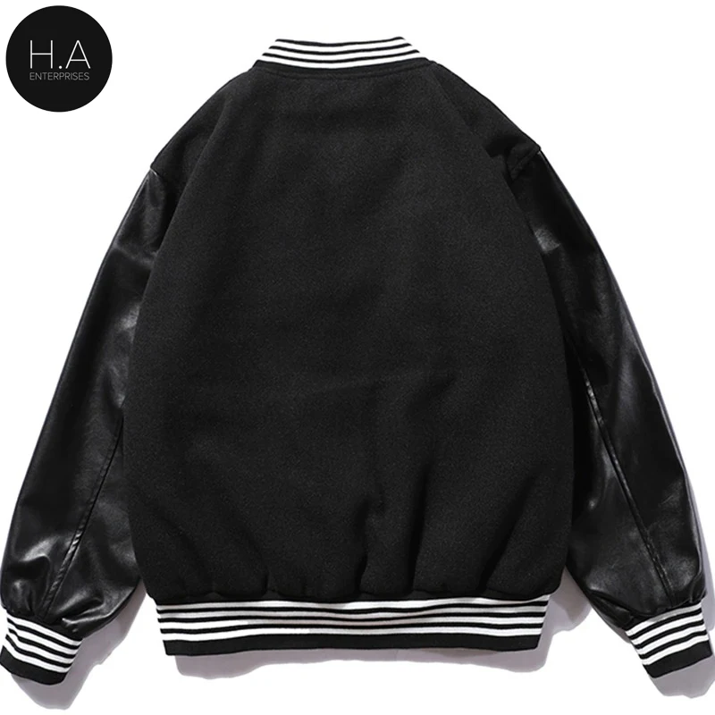 Hip Hop Baseball jacket Mens Letters Embroidery Patchwork Color Block College Jackets Mens Bomber Varsity Jacket women