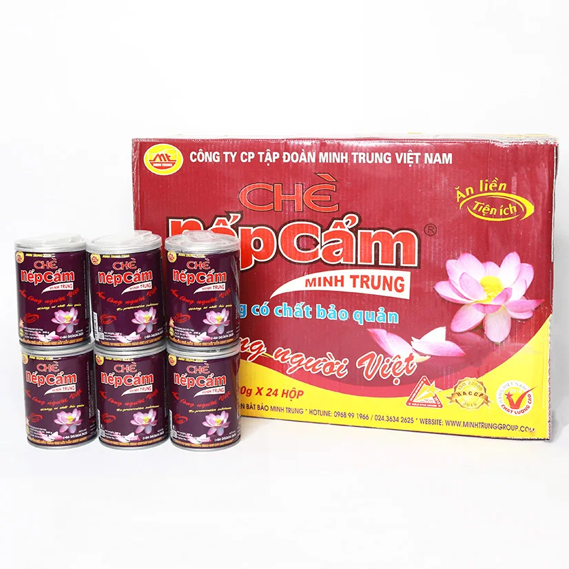 Canned food Instant  Violet Glutinous Rice Gruel from Minh Trung Vietnam - No Preservative