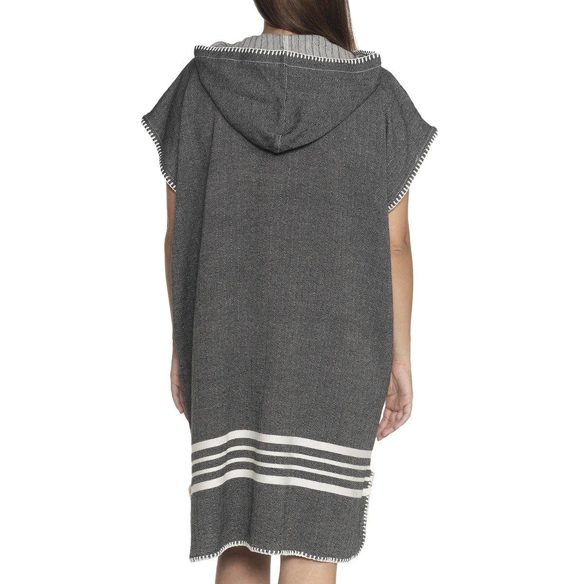 Beach Tunic with Farmer Stitched Adult Poncho Fashion Design High Quality Bathrobe 100% Turkish Cotton S M L XL
