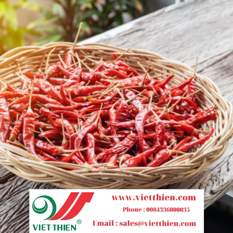 High quality dried chili peppers in Vietnam ensure prestige and safety for users at a reasonable price