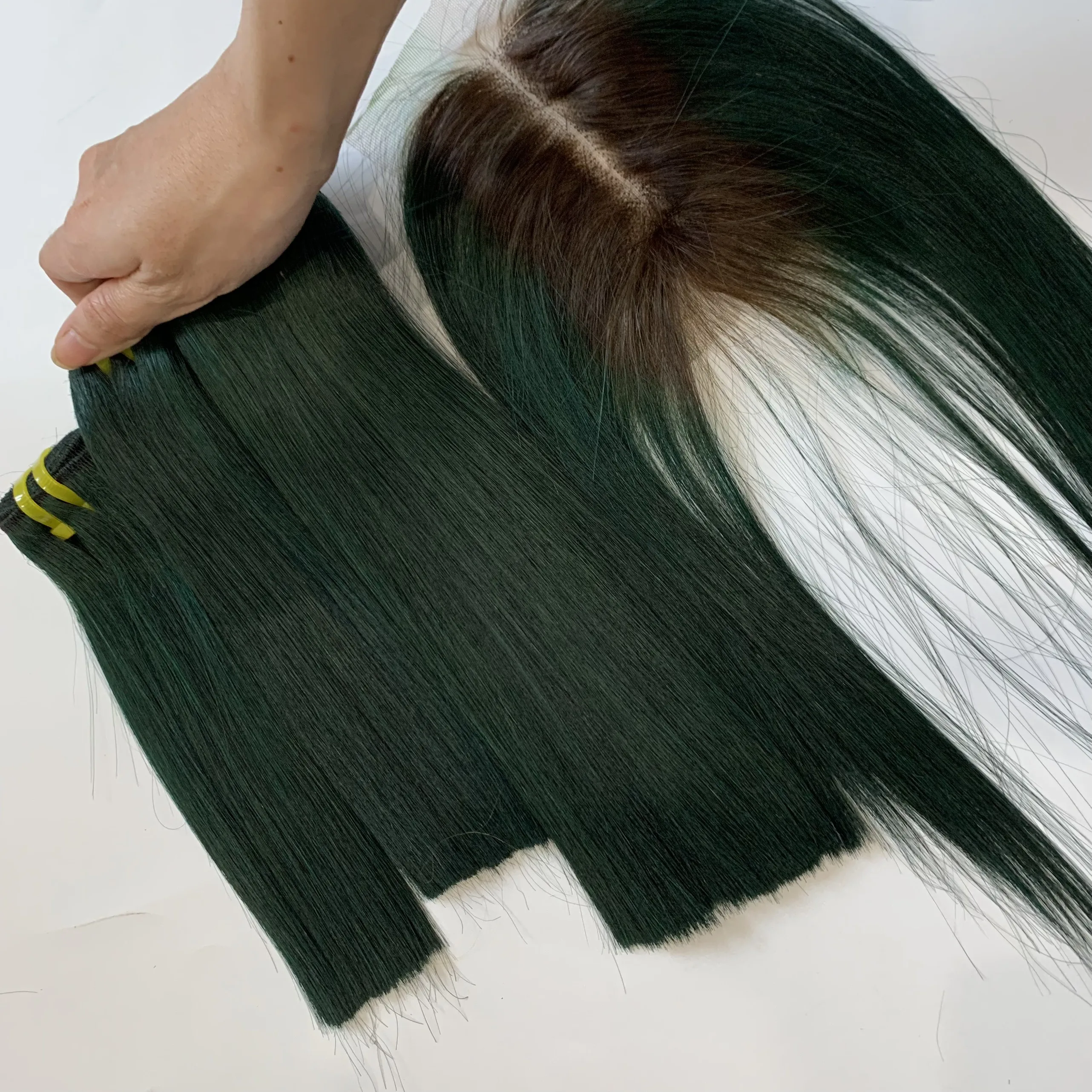 Оптовая продажа лучшее качество 100% человеческие волосы Remy супер двойной прямой цвет вьетнамские