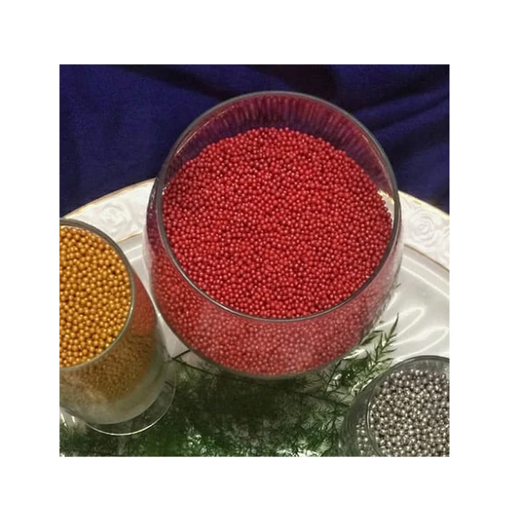 1.5mm, 4mm and 6mm Sizes Available for Red Color Sugar Pearls Balls for Global Buyers