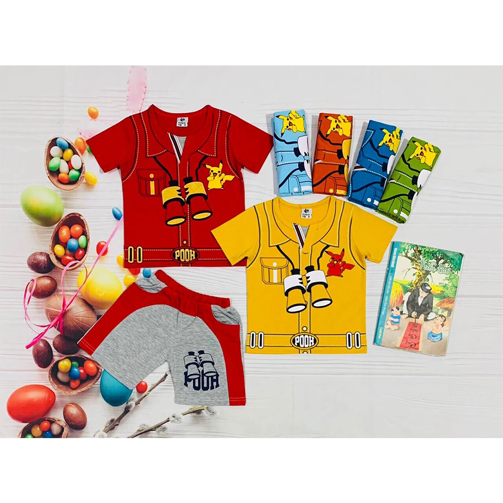 2021 Children Clothing Summer  Boys Clothes Set Outfits Kids Clothes Toddler Suit For Boys Clothing Sets