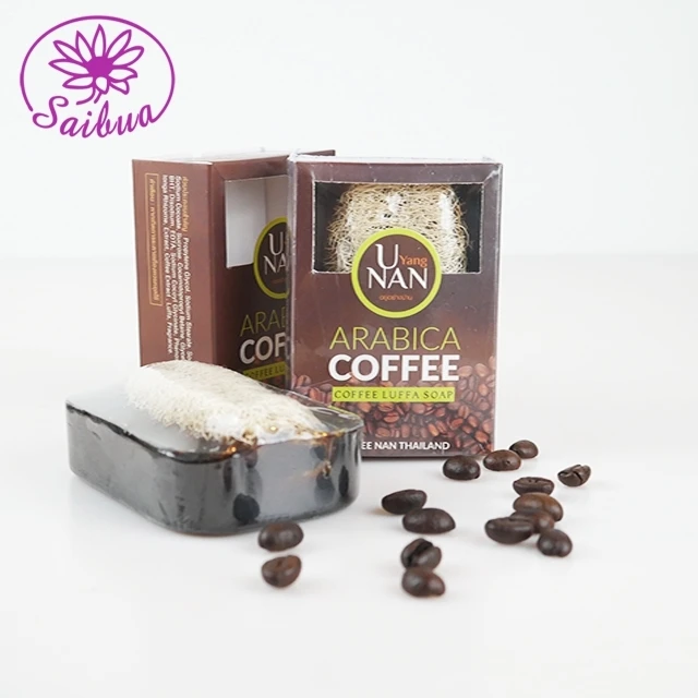 Wholesale OEM Premium Coffee Loofah Soap Herbal Bath Soap Toilet soap Body Factory Thailand