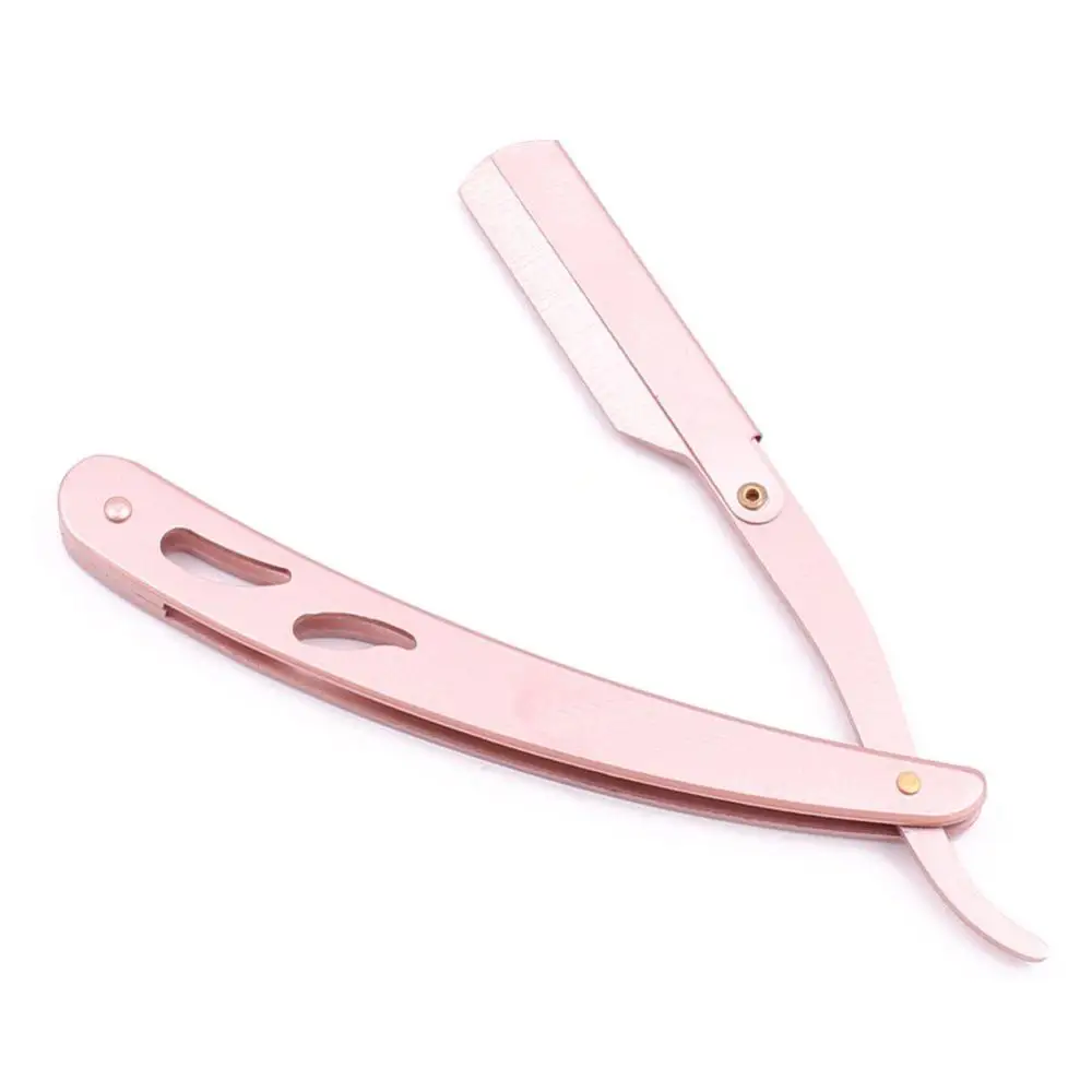 Деревянный Парикмахерская прямого кроя горло головка для бритвенного станка салон плавную нарезку золотистого цвета с бритва