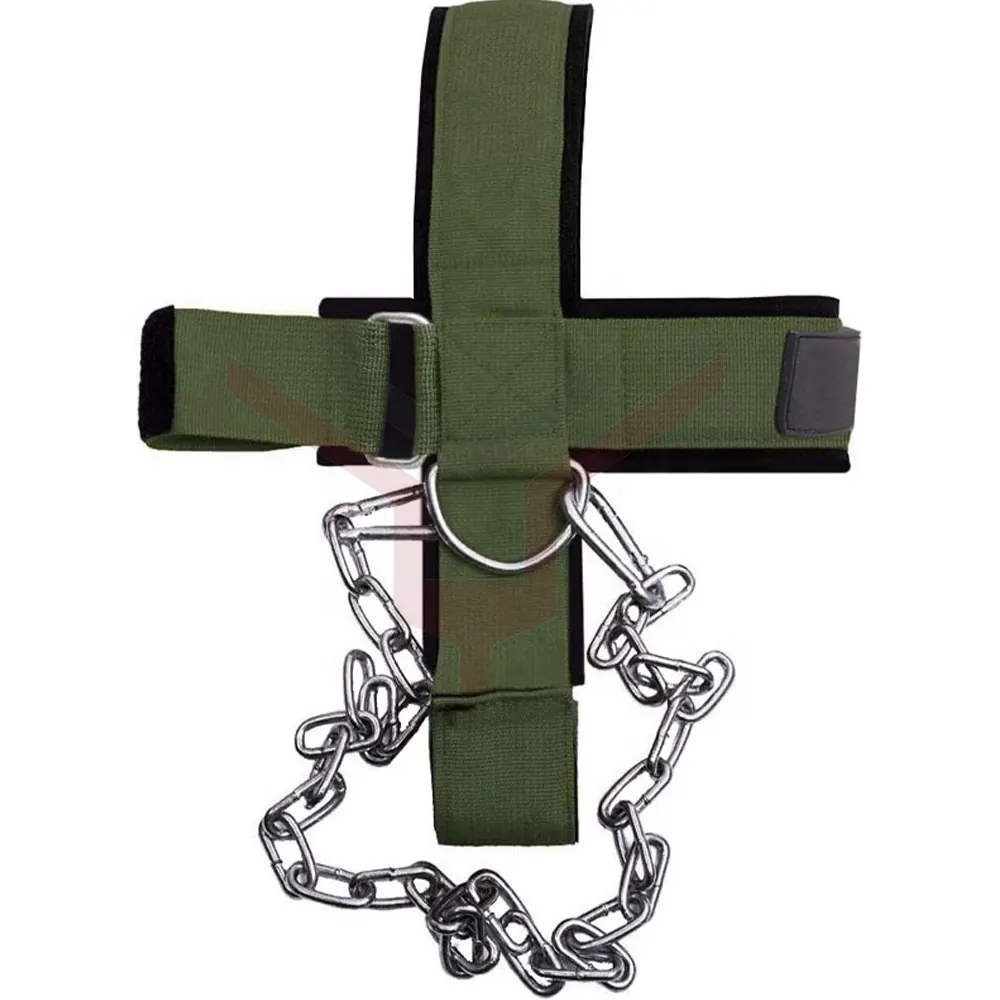 Повязка на голову для тяжелой атлетики тренажерного зала шеи с стальной цепью