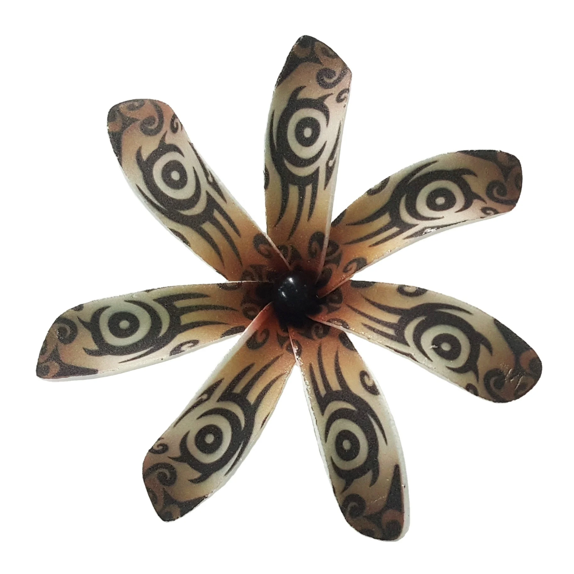 Best seller good quality Handcraft Handmade artificial tahitian foam flower with special tattoo and color pattern
