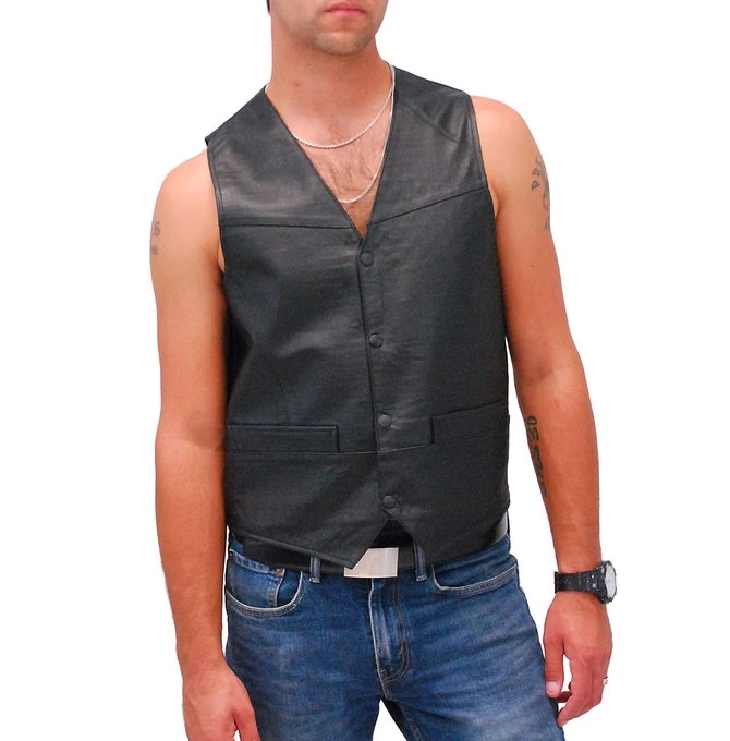 American Flag Vest Lightweight Premium Cow Leather Biker Vest Motorcycle Motor Bike Mens Wear biker vest