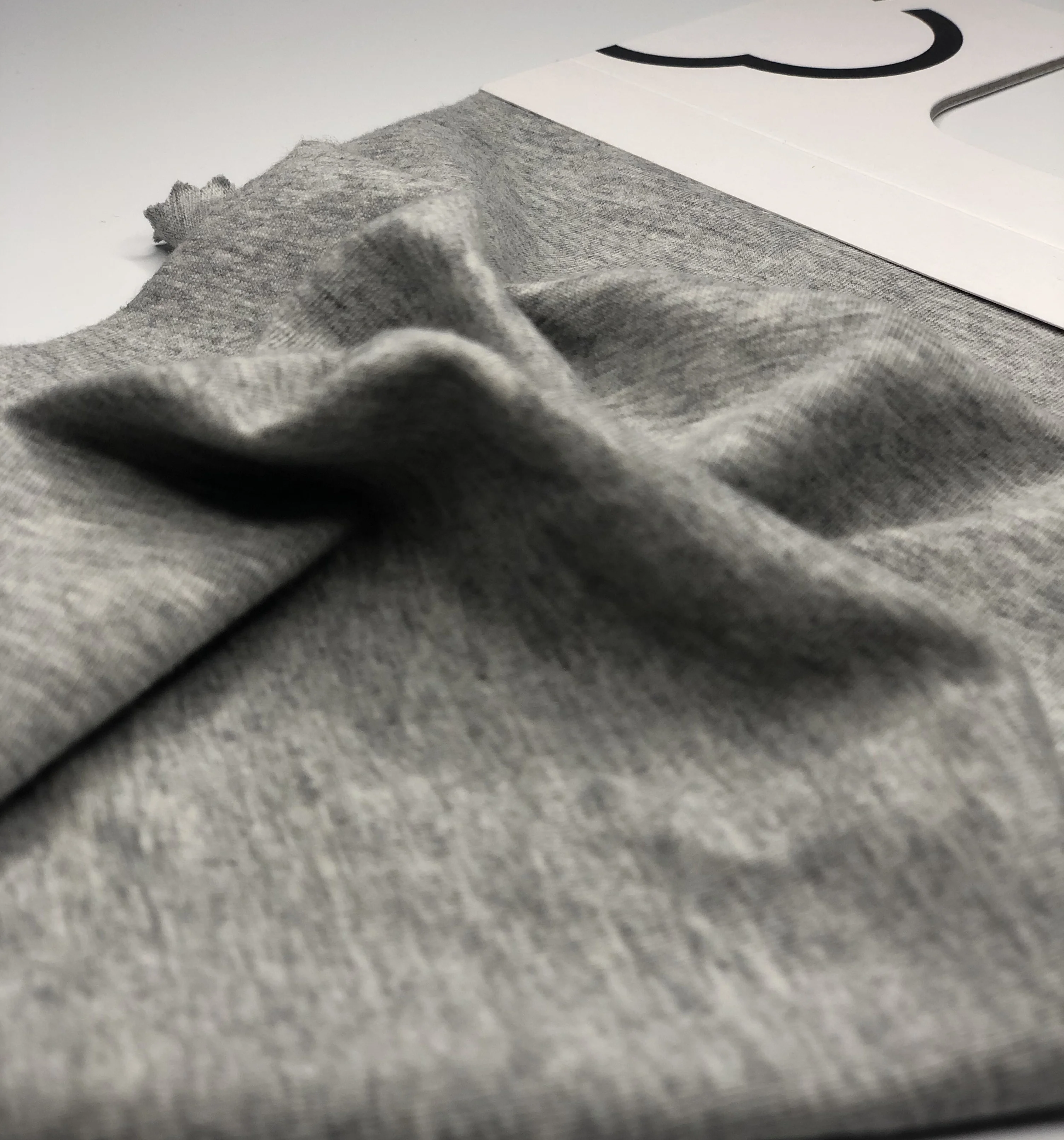 Экологически чистая однотонная трикотажная ткань, 96% органический хлопок, 4% EL