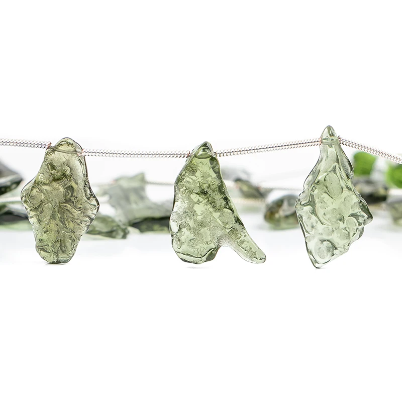 Настоящие 100% натуральные бусины Moldavite Fancy Nugget оптом