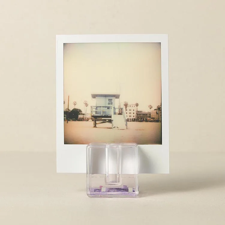 Very Cute Cube Plastic Multi-function Pen Holder Shake-it Liquid Glitter Frame