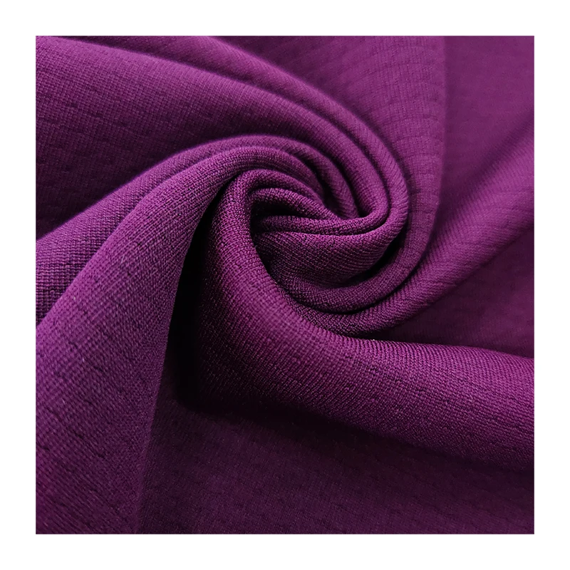  Функциональная впитывающая влагу 100% Полиэстеровая сетчатая фиолетовая ткань в клетку двухсторонняя функциональная трикотажная stoffes