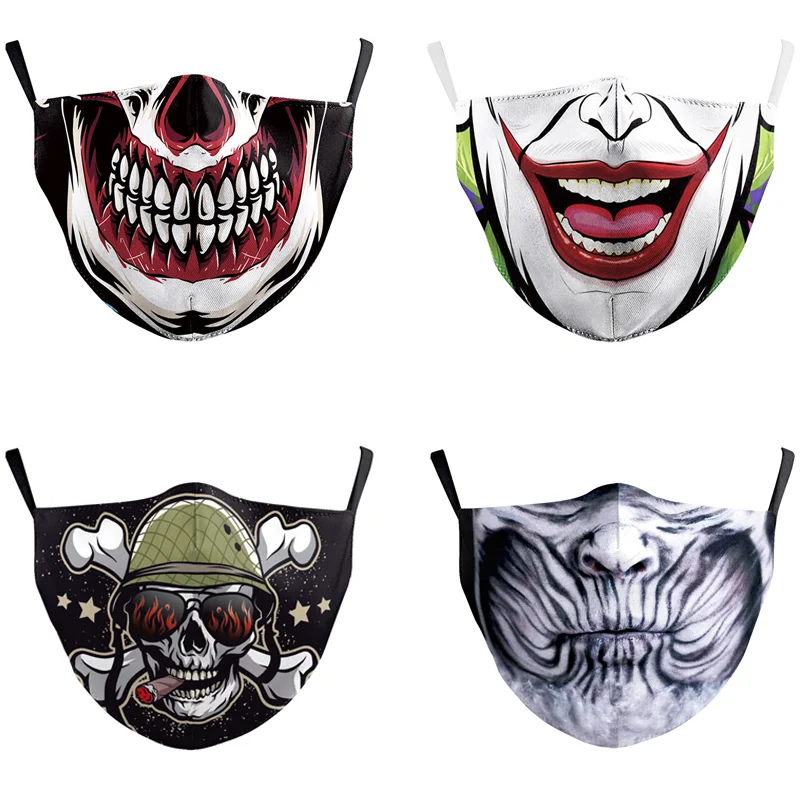 Индивидуальные маски для Хэллоуина вечеринок модные лица с 3D принтом