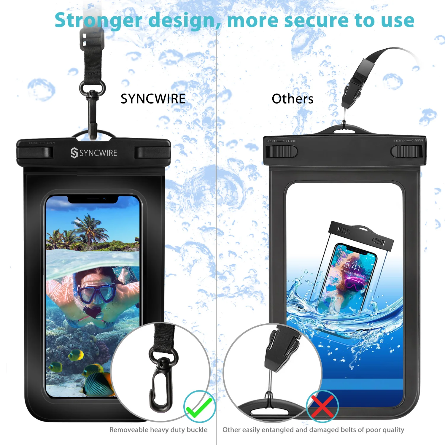  Водонепроницаемый чехол для телефона Syncwire 2-Pack Универсальный