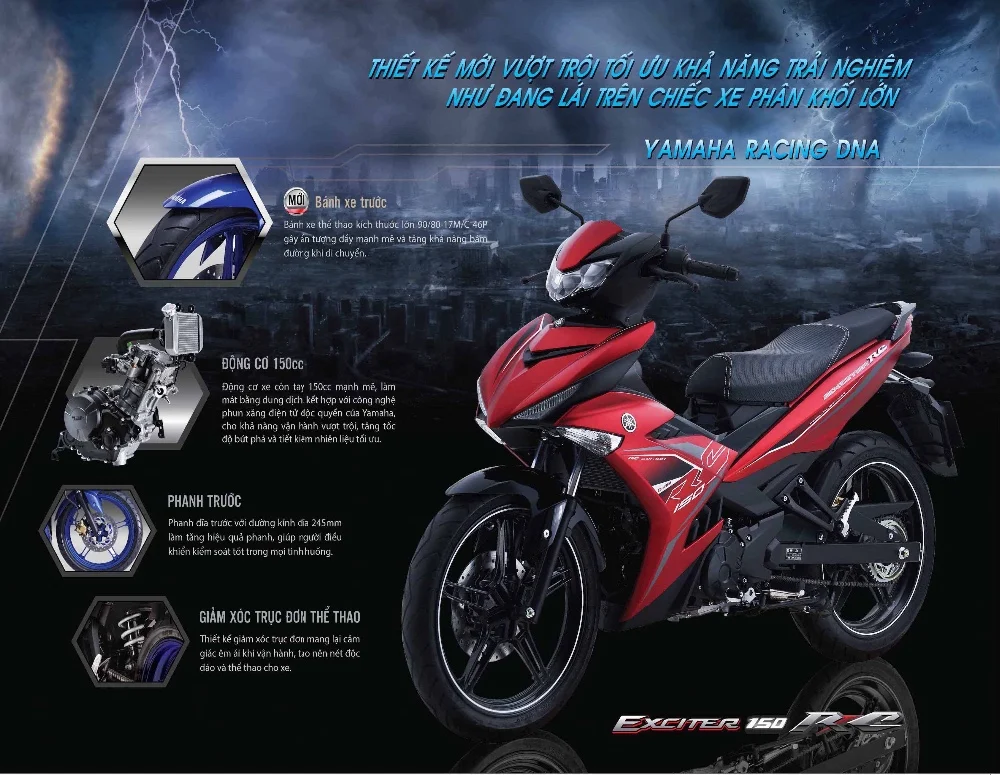 Hot Quality Made in Vietnam 150cc racing motorcycle (Color: Blue)