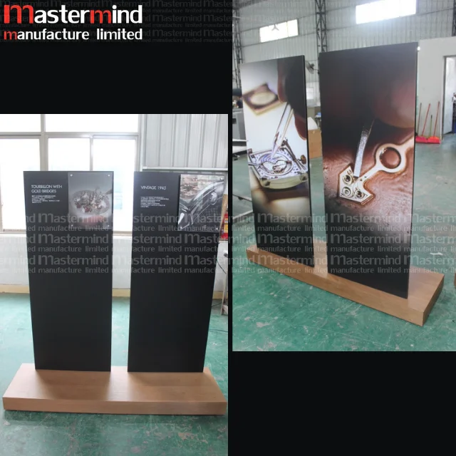 Customized Luxury MDF Wooden Display Showcase Cabinet Counter Tower Furniture Retail Fixtures for Watch Roadshow Event
