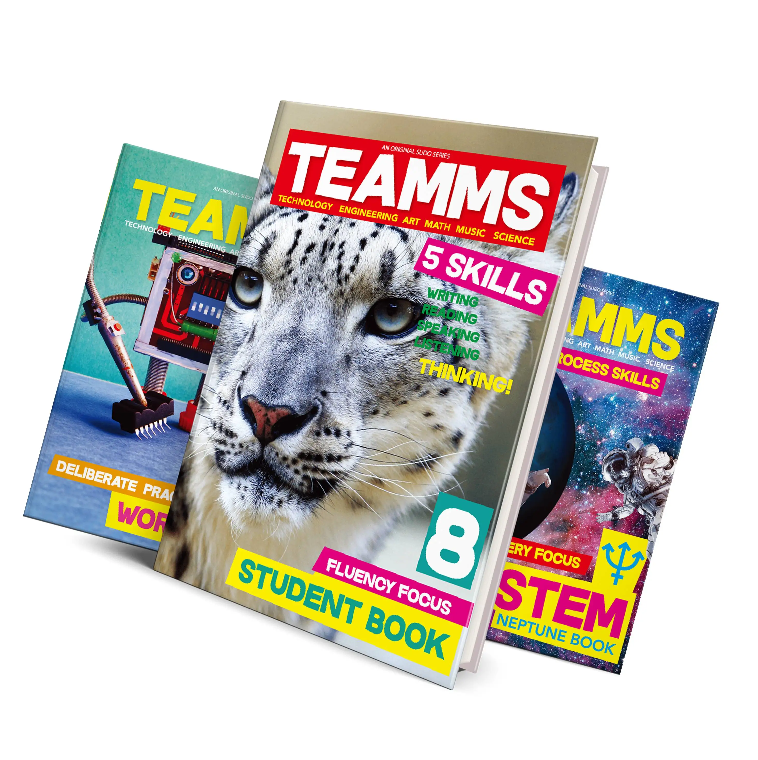 
TEAMMS Level 8 (Student Book+Workbook+STEM Book) Children Language Learning English Books for Elementary Students 
