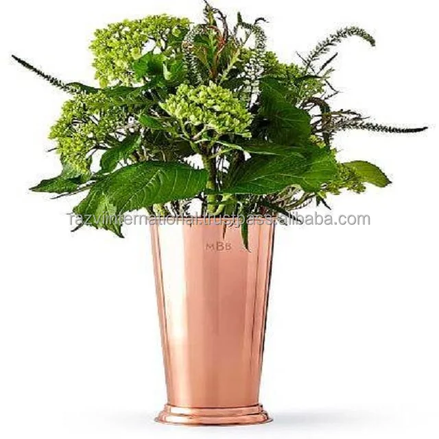 Modern Design Stainless Steel Flower Vase for Home Decoration Wood and Aluminium Tabletop Vase