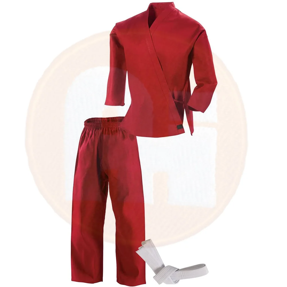 
Wholesale Best Quality Cotton Comfortable Red Color Karate Gi Uniforms Suit 