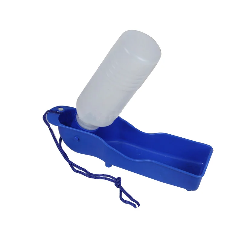 Portable Dog Bottles Plastic Food Grade Leak Proof Puppy Pet Water Bottle Recycling Dispenser Feeder Drinking Bottle With Rope