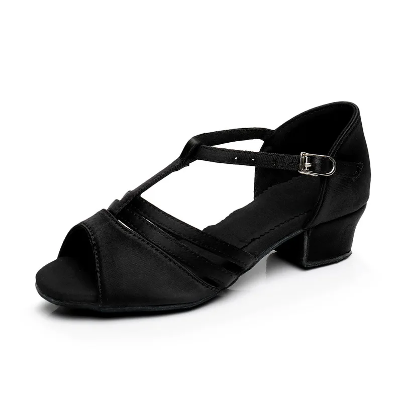 Salsa Factory cheap Latin for girls satin long strap 3cm low heel children soft latin dance shoes