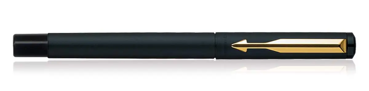 Матовый черный авторучка Parker Vector нержавеющая сталь тонкий наконечник Премиум Перьевая ручка Перо из золота изготовленным на заказ логосом ручки