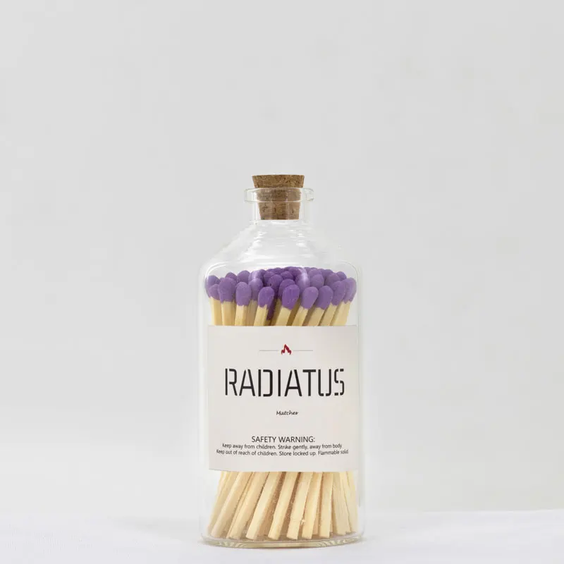 Custom Multicolor Bottles Glass Jar Colored Head Safety Matches