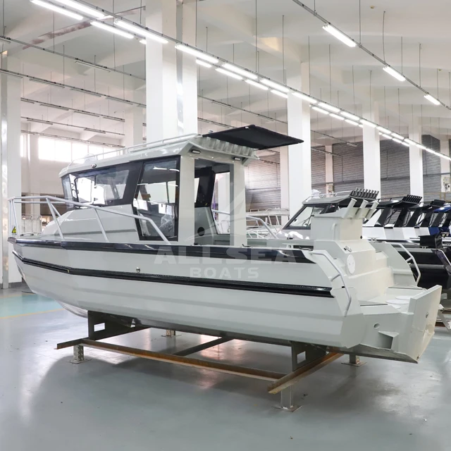 Дешевая Роскошная лодка-яхта ALLSEA easycraft 7 5 м 25 футов алюминиевая рыболовная лодка с дорожкой для