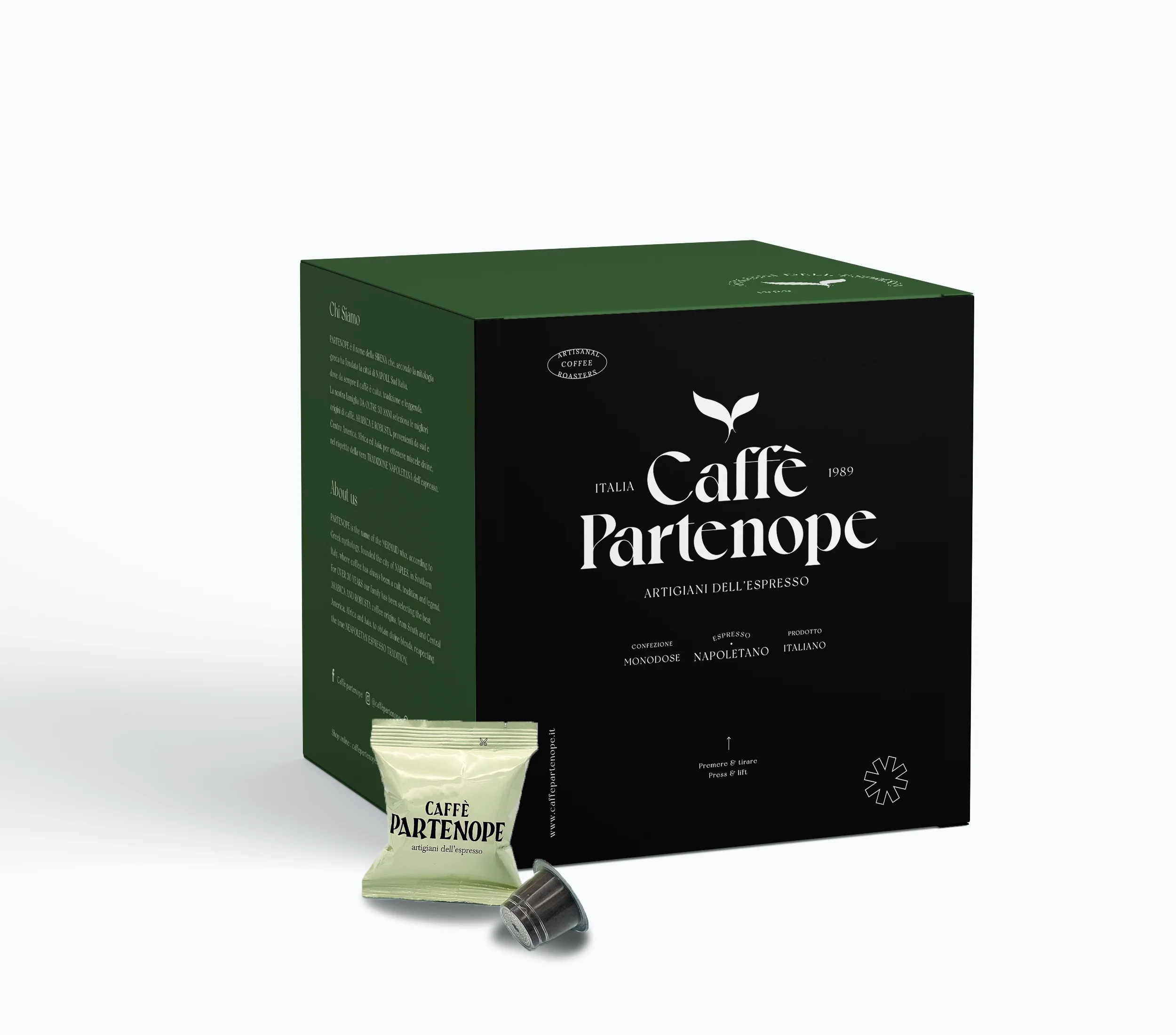 Капсулы, совместимые с Nespresso, 100 штук жареного кофе, приготовленного в Италии, кремового цвета, Неаполитанского эспрессо, робуста Арабика