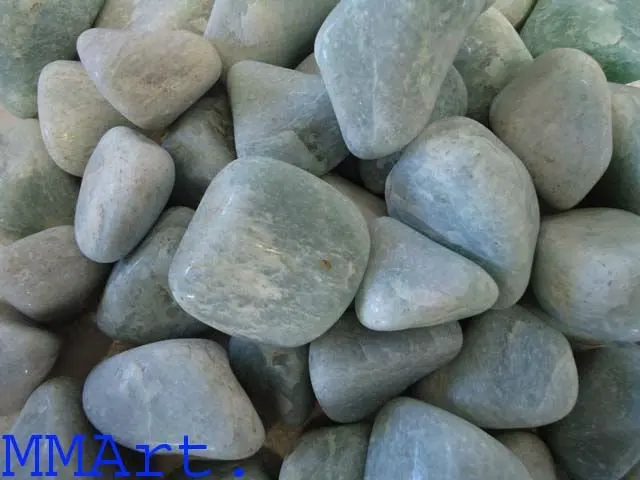 Natural beauty texture green high polished rock stone gravels for garden landscaping & home decoration