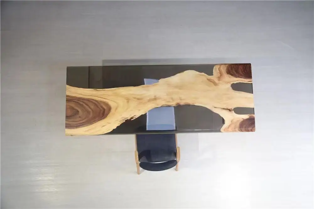  Прямая Заводская поставка твердая древесина из смолы для домашнего использования обеденный стол плита с особым дизайном