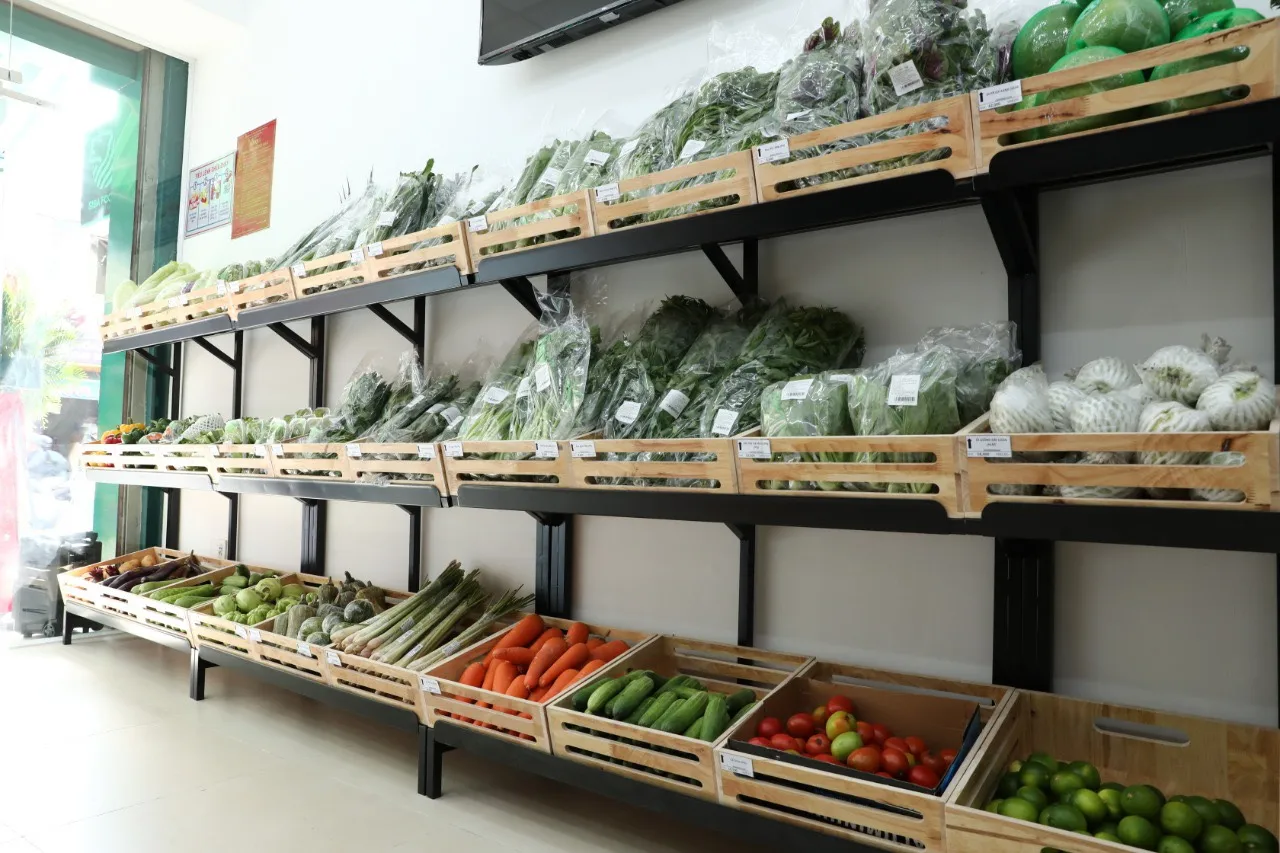 Hot Selling Modern Fruit Vegetable Display Stand Store Supermarket Shelf Fruit Vegetable Display Rack