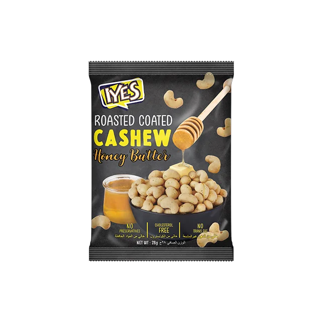 Premium Quality Cashew Nuts Roasted Coated Snack Iyes 28 gr Honey Butter Flavor