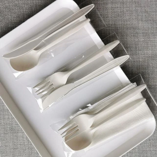 Manufacturer Hot Sale Disposable Plastic Cutlery Set Knife Spoon Fork For Dessert Kitchen Good Quality PLA Cutlery Tableware