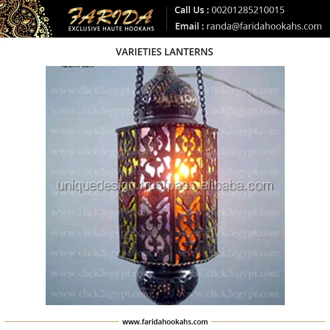 Egyptian Handmade Glass and Metal Lanterns