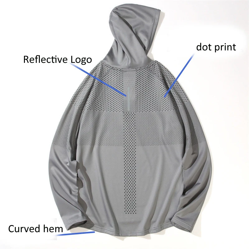 Hooded sweater winter fitness clothes warm leisure sports long-sleeved running Shirt men training fleece gym clothes custom logo