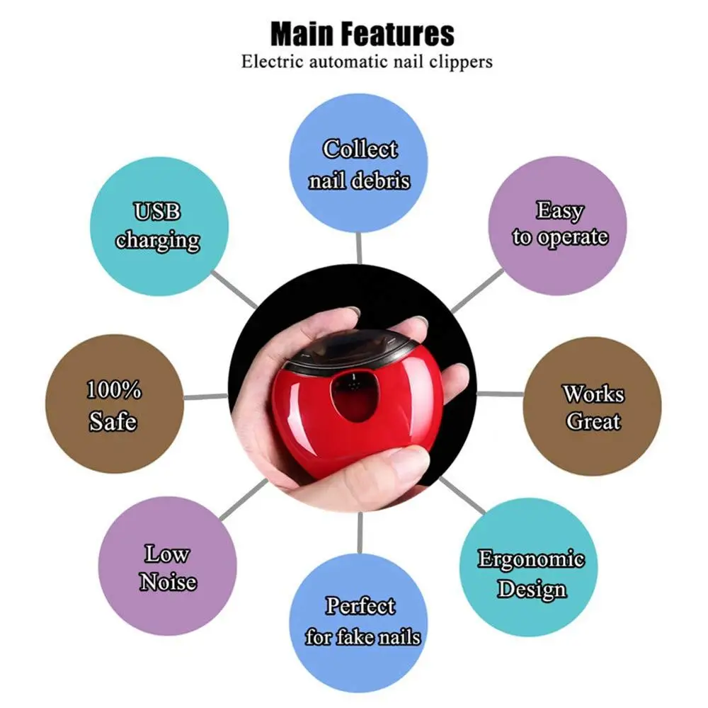 
Electric Imoll Automatic Nail Clippers Electric Trimmer Nail Cutter Scissors for Baby Adult 