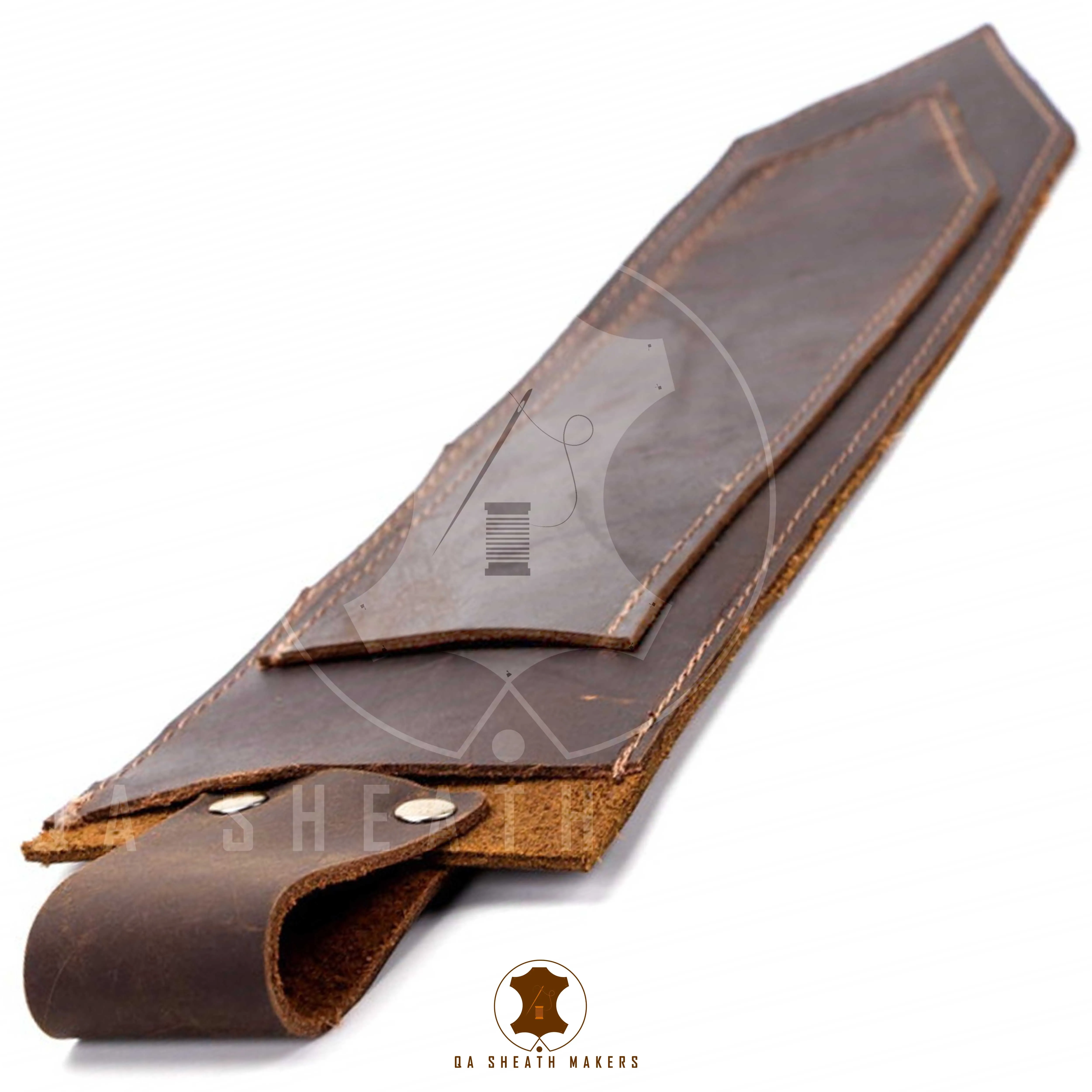 Amazon Trending Selling Factory Price Handmade Rich Grain Leather Sheath for Fix Blade Chef Knives