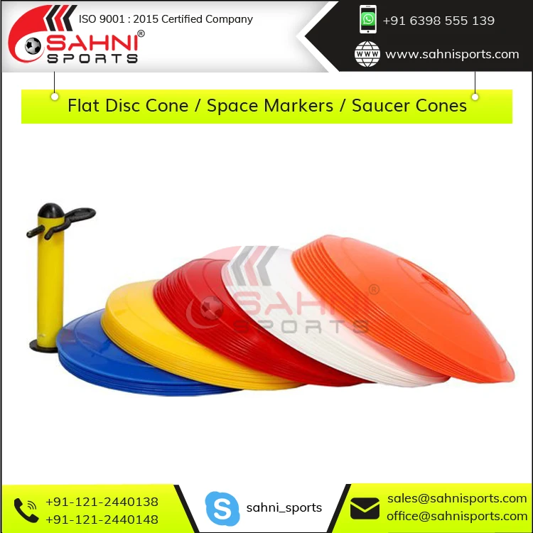 New Innovative Design Soccer Training Flat Disc Cone / Space Markers / Saucer Cones