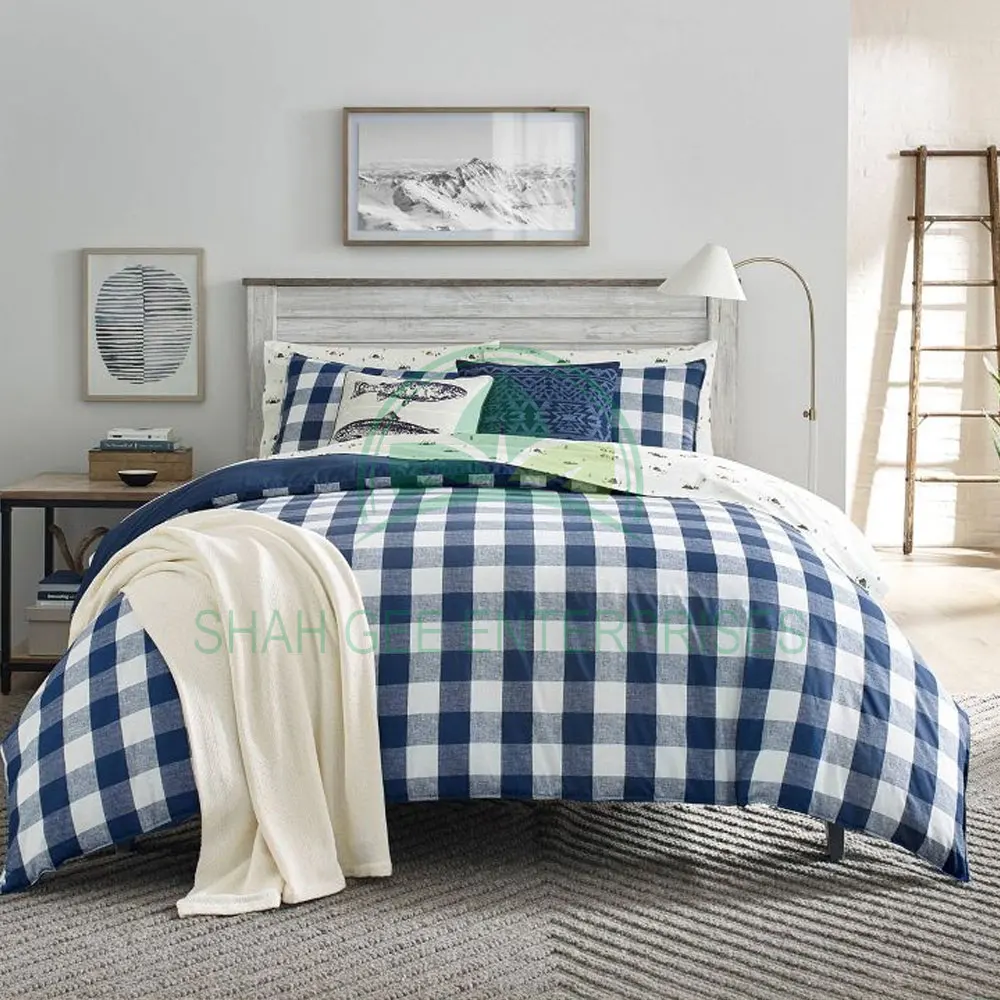 Hotel and Home Linen Bedding Set Bed Sheets Set Duvet Cover Set Custom Color and Satin Striped Poly Cotton Bed Sheets