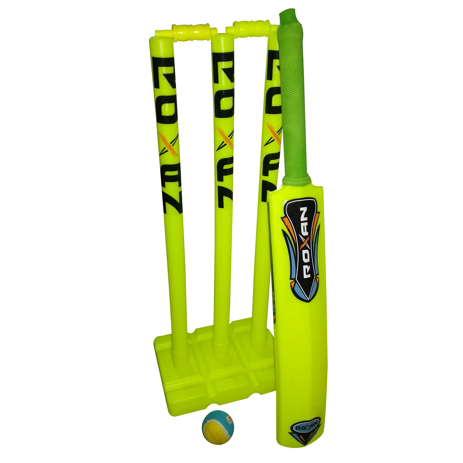 
Plastic Stumps with Base, Bat | cricket kit with stumps and cricket bat 