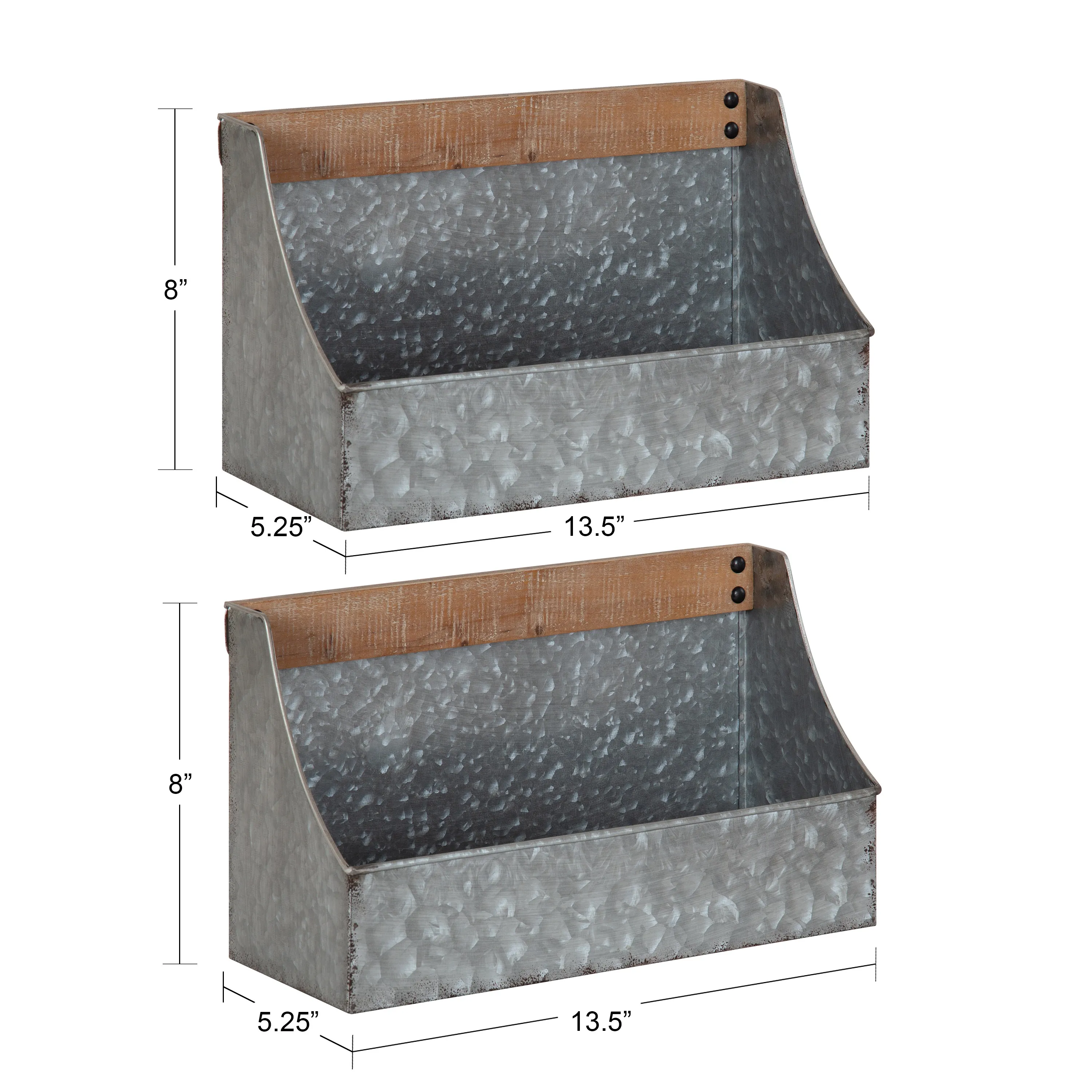 Карманные декоративные корзины для хранения в деревенском стиле с гальваническим покрытием отделки фермерского дома низкая цена необработанная отделка