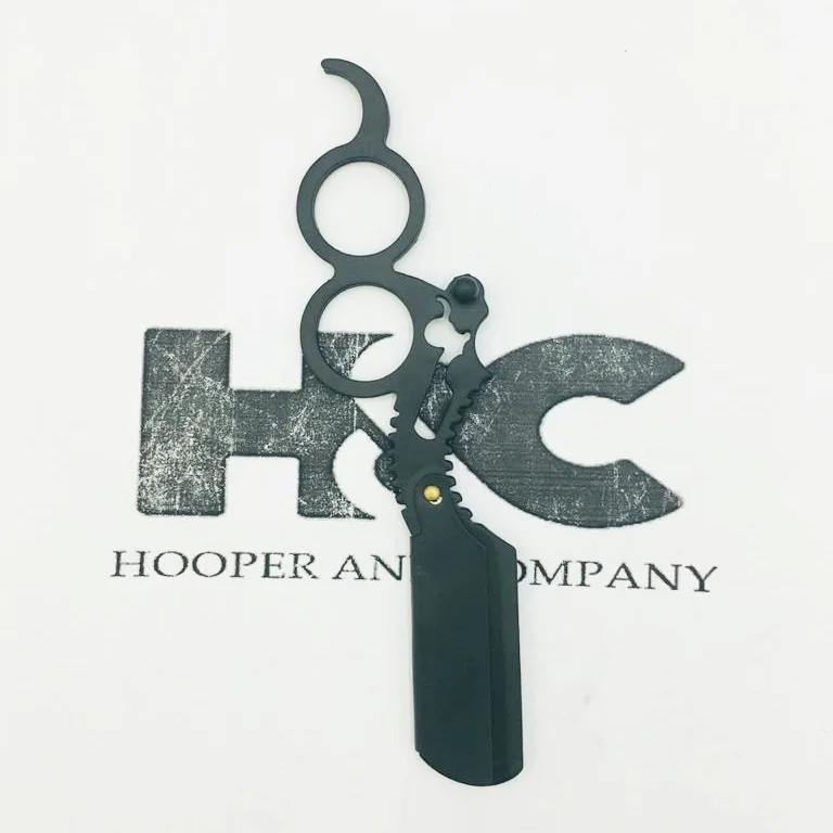 finger razor straight razor barber razor with barber pole design with ring Sustainable Stainless steel