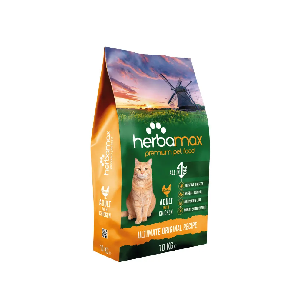 Premium Dry Bag Food with Chicken Flavor For Pet Adult Cat 10 Kg 27% Protein