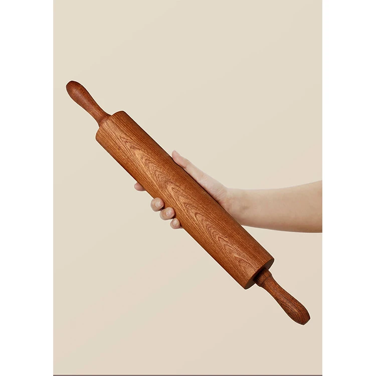 360 Вращающаяся Скалка из массива дерева, Домашний Деревянный ролик для тиснения